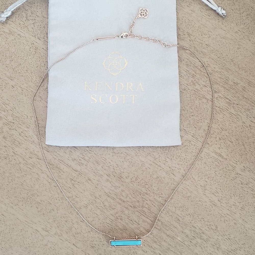 Kendra Scott Rose Gold Turquoise Necklace